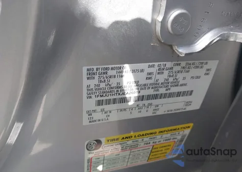 2018 Ford Expedition Xlt from USA, damaged, VIN 1FMJU1HTXJEA26019